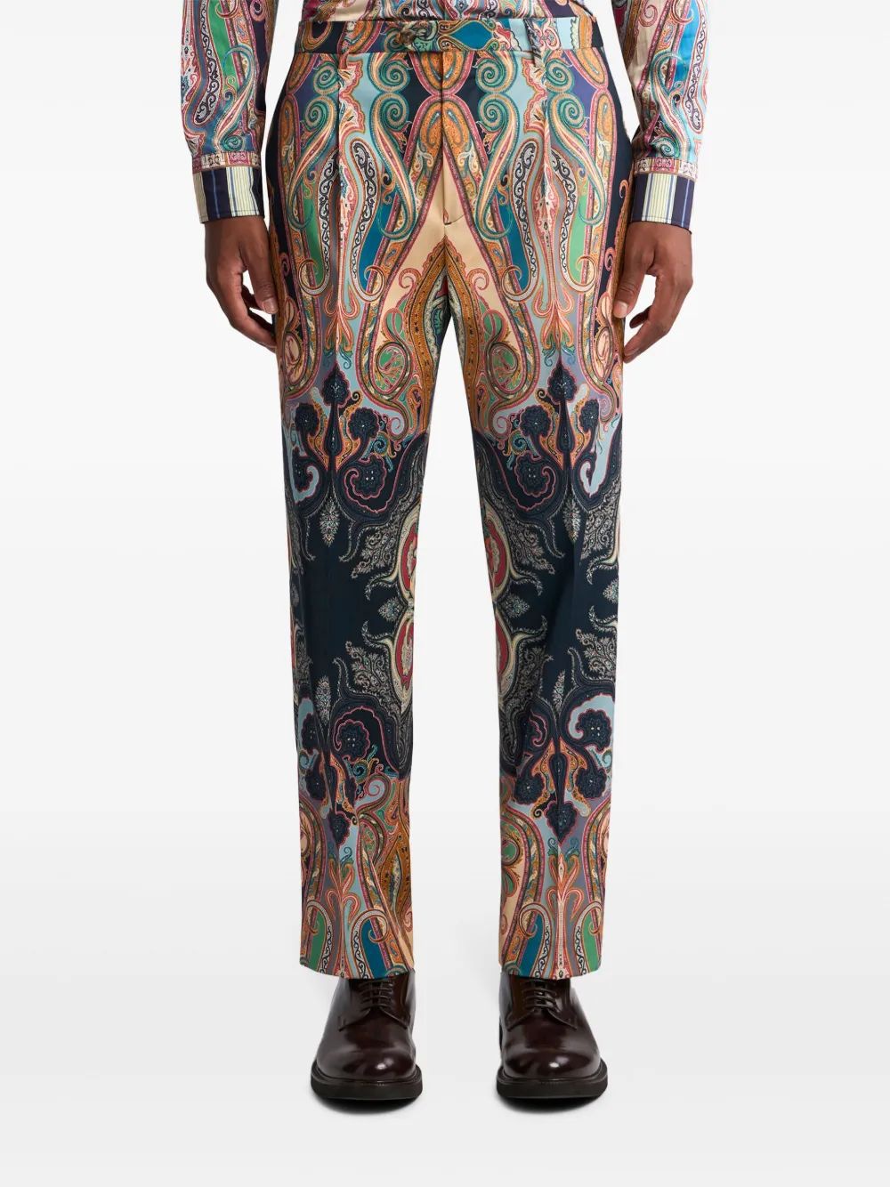 ETRO Mini Paisley Print Wool Trousers