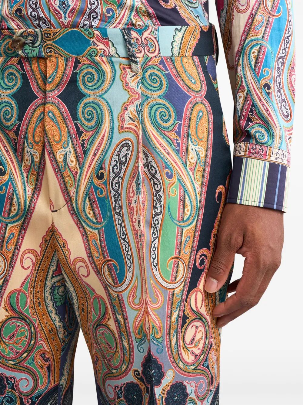 ETRO Mini Paisley Print Wool Trousers