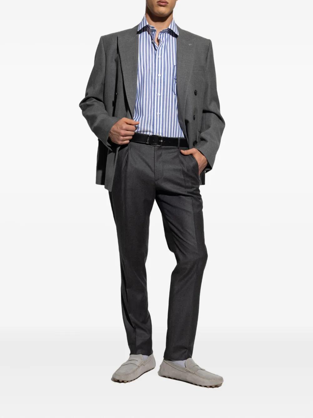 ETRO Men's Pleated Trousers with Zip Detail