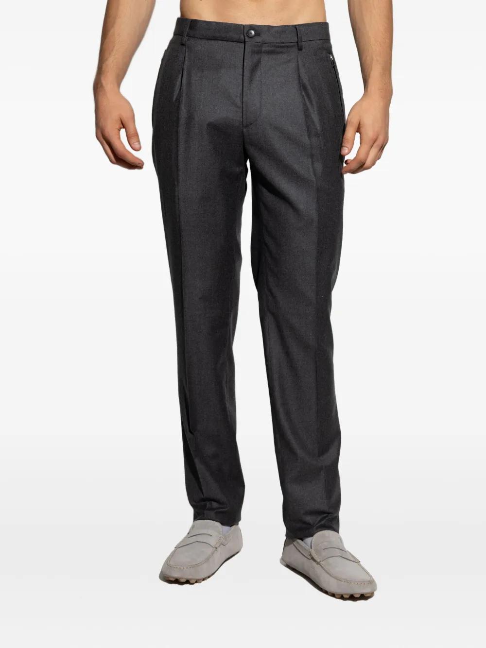 ETRO Men's Pleated Trousers with Zip Detail