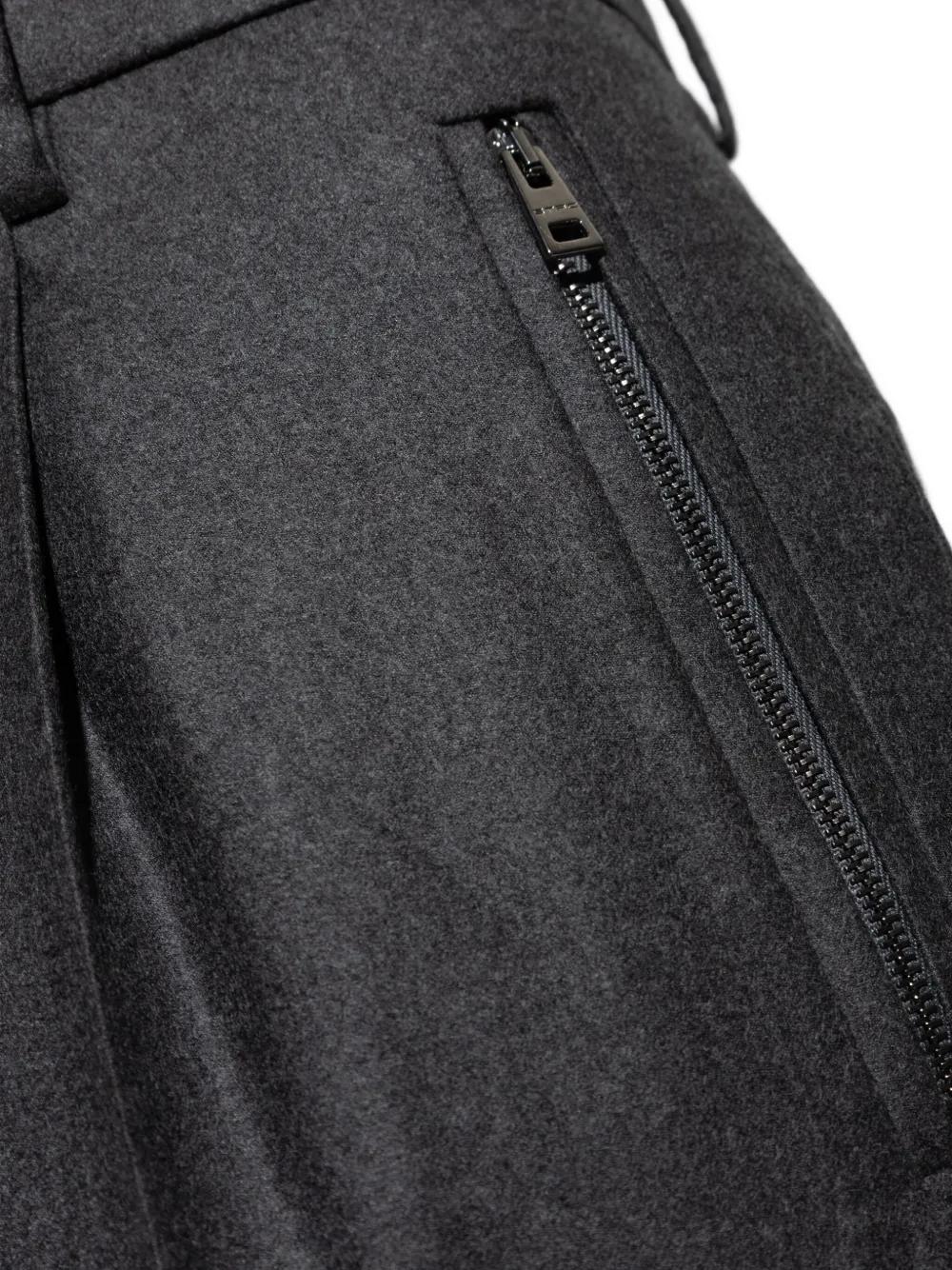 ETRO Men's Pleated Trousers with Zip Detail