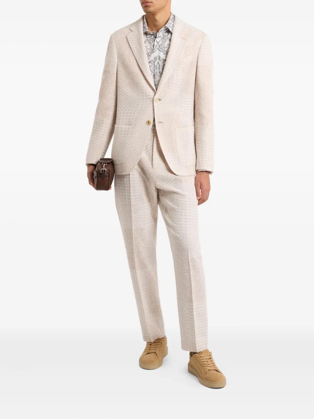 ETRO Textured Regular-Fit Straight-Leg Pants