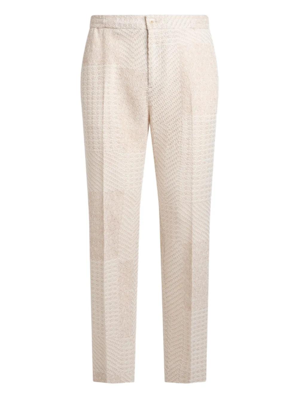 ETRO Textured Regular-Fit Straight-Leg Pants