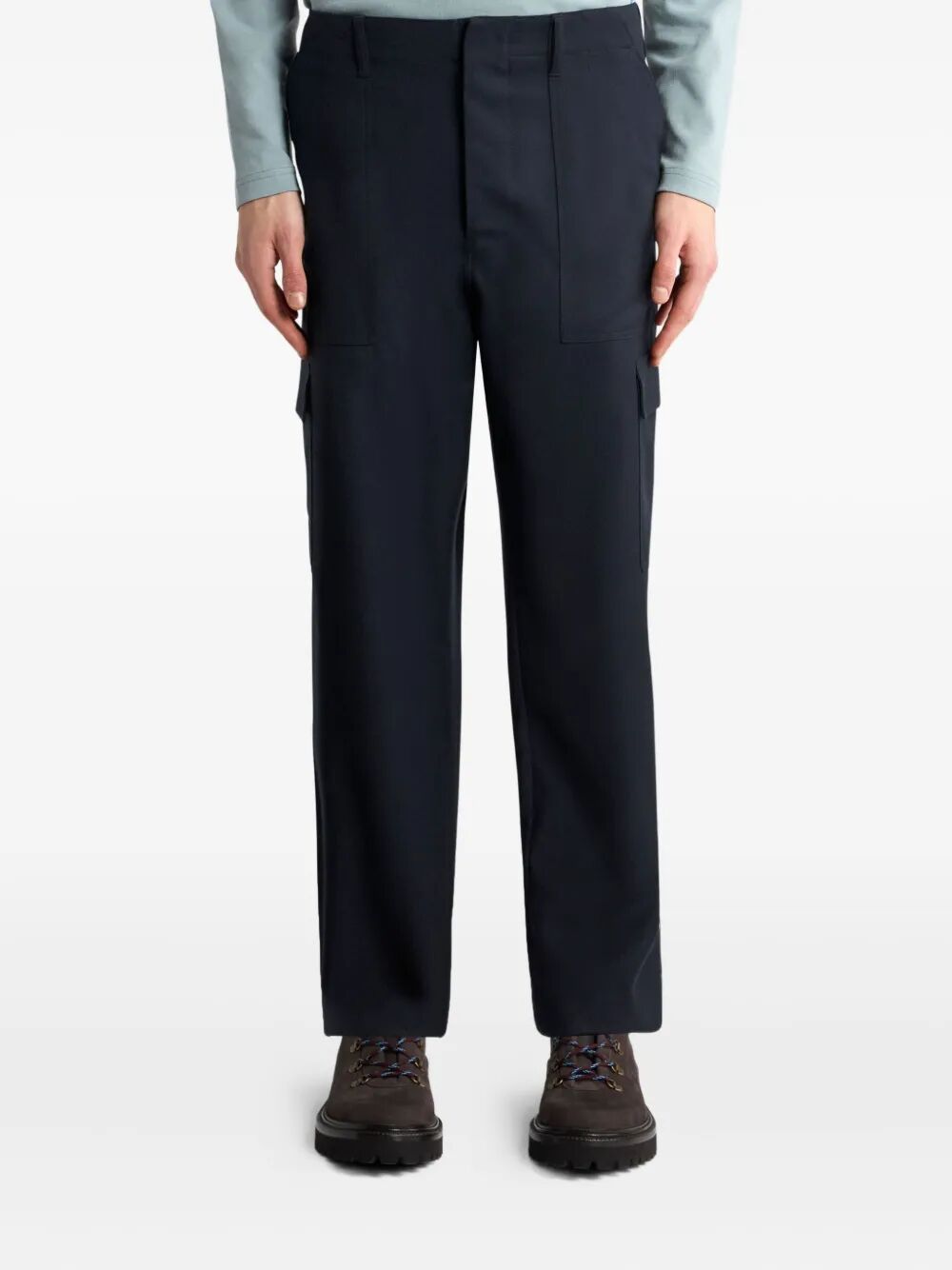 ETRO Regular Fit Wool Cargo Pocket Trousers
