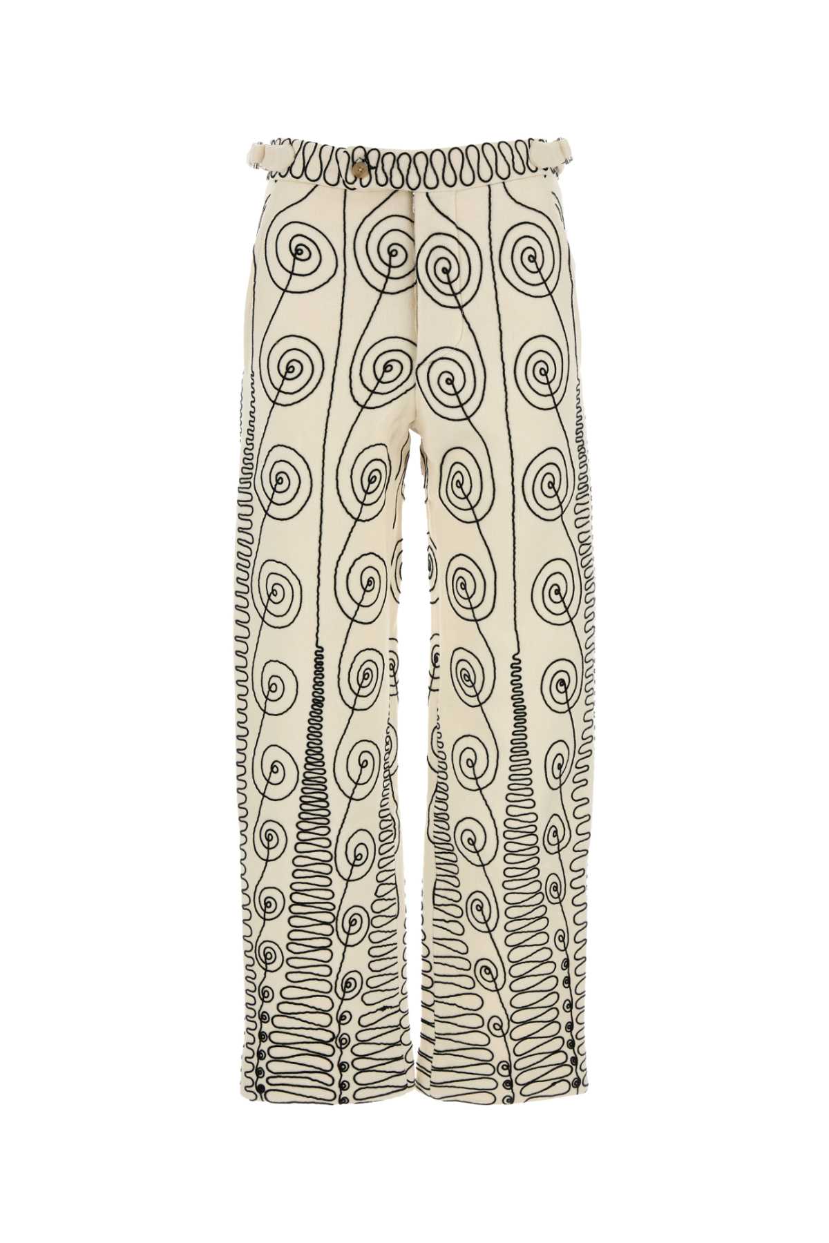 BODE Embroidered Wool Quillwork Pant for Men - SS25