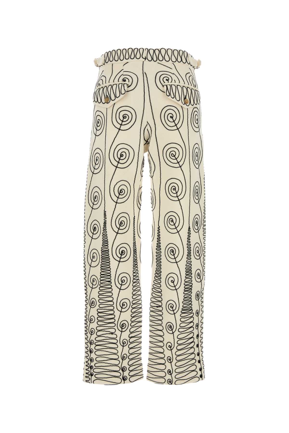BODE Embroidered Wool Quillwork Pant for Men - SS25