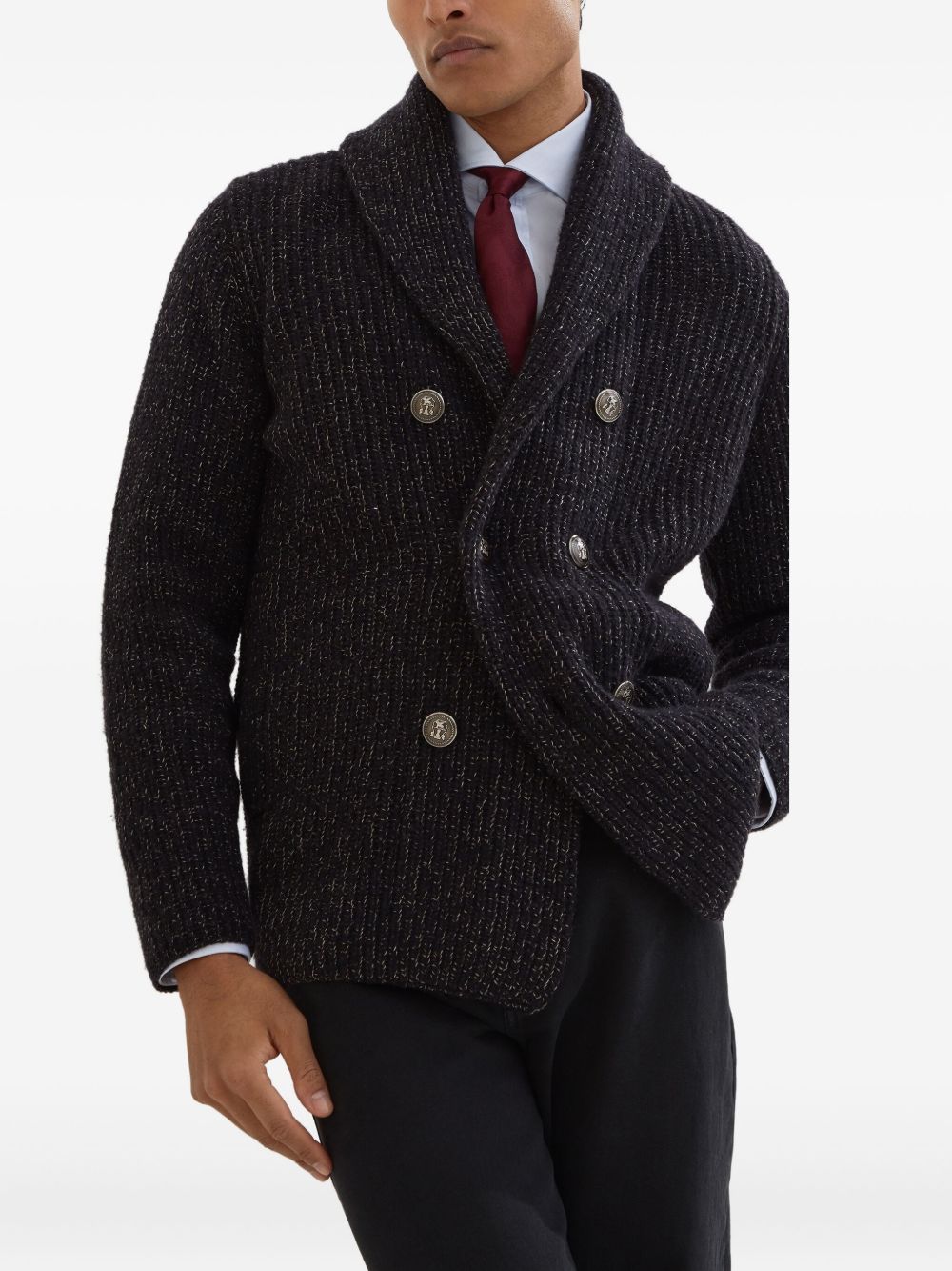 BRUNELLO CUCINELLI Double-Breasted Wool Cashmere Jacket for Men