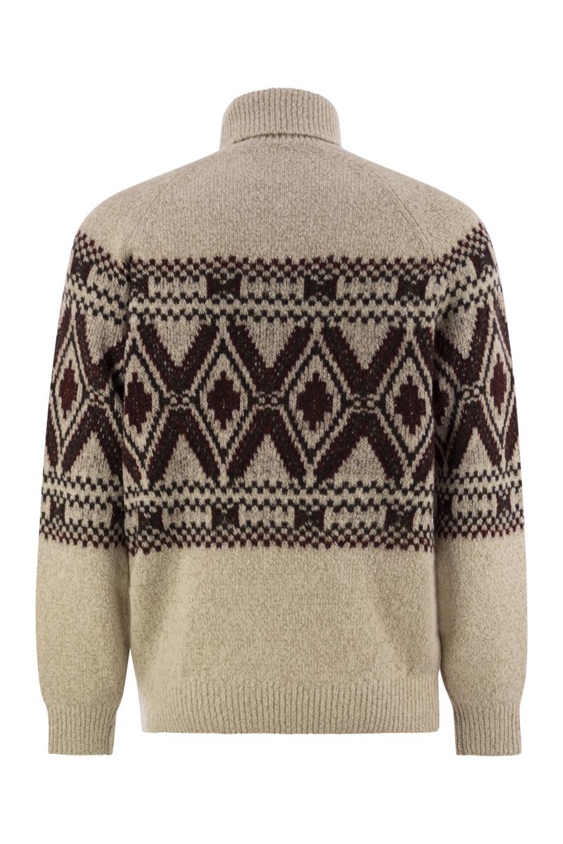 BRUNELLO CUCINELLI Wool and Silk Turtle-Neck Jumper for Men
