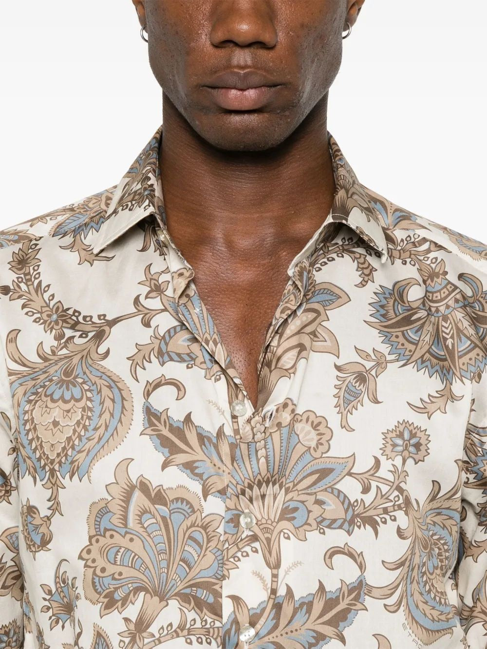 ETRO Stylish Print On Beige Base Men's Shirt for SS25