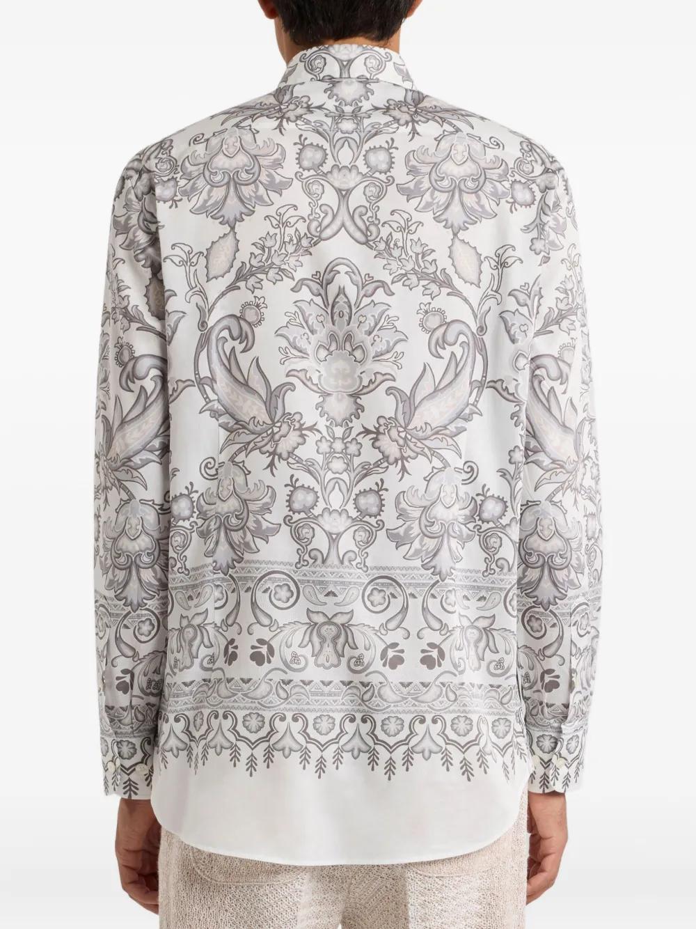 ETRO Cotton Shirt with Paisley Print for Men - FW25 Collection