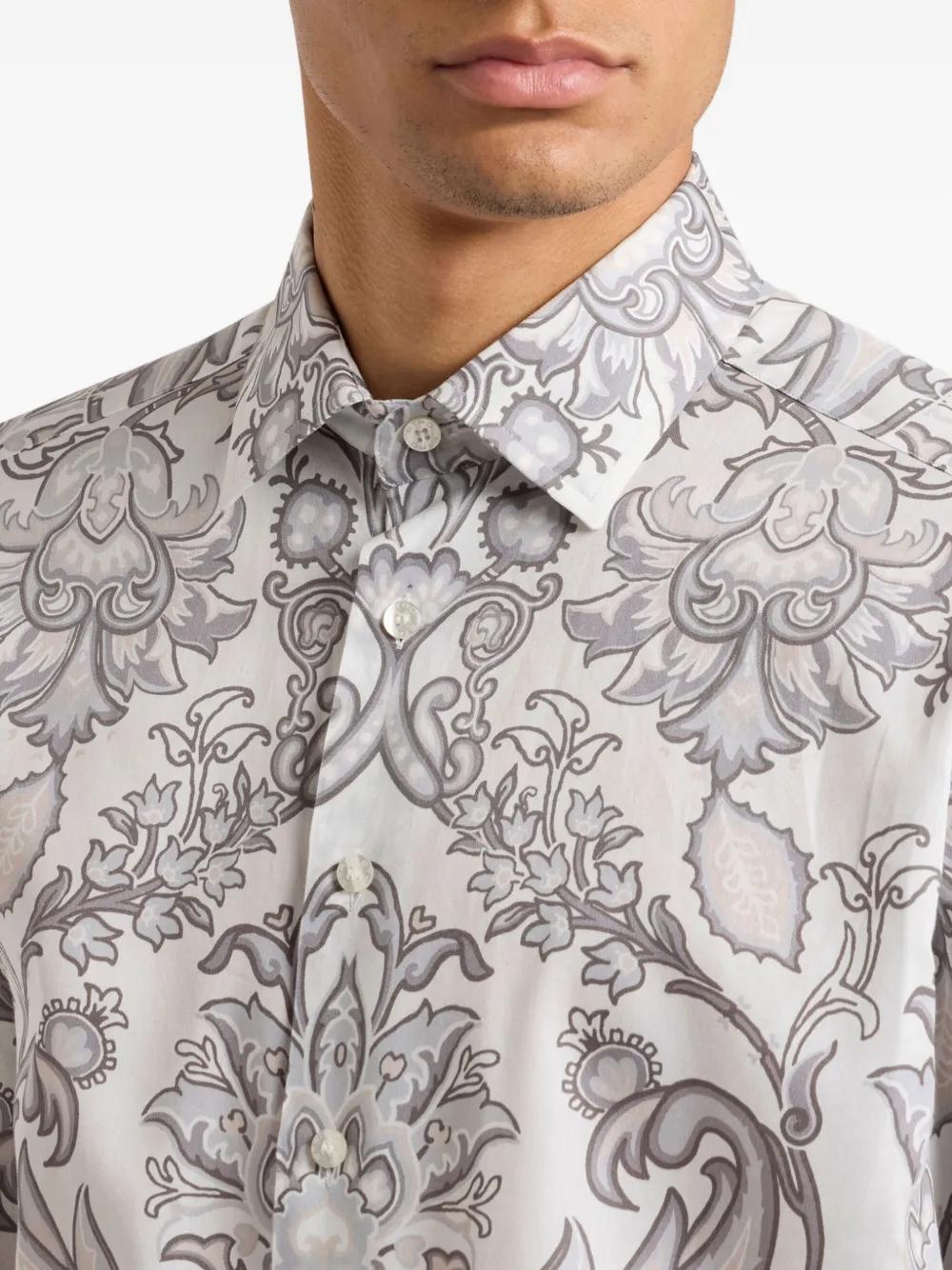 ETRO Cotton Shirt with Paisley Print for Men - FW25 Collection