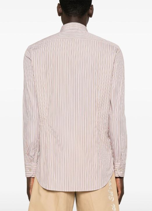 ETRO Striped Cotton Shirt with Logo - Men’s Fashion Essential