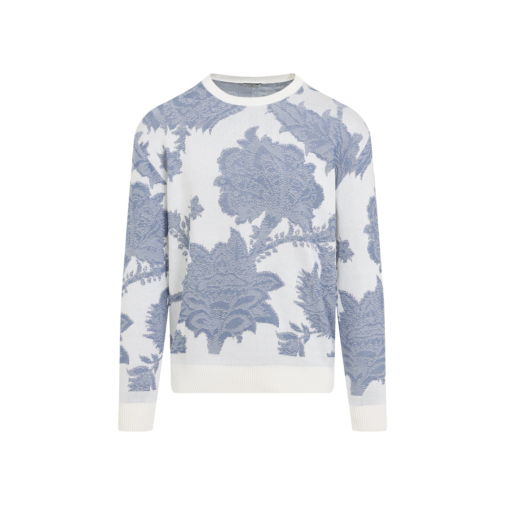 ETRO Floral Embroidered Cotton Sweater for Men