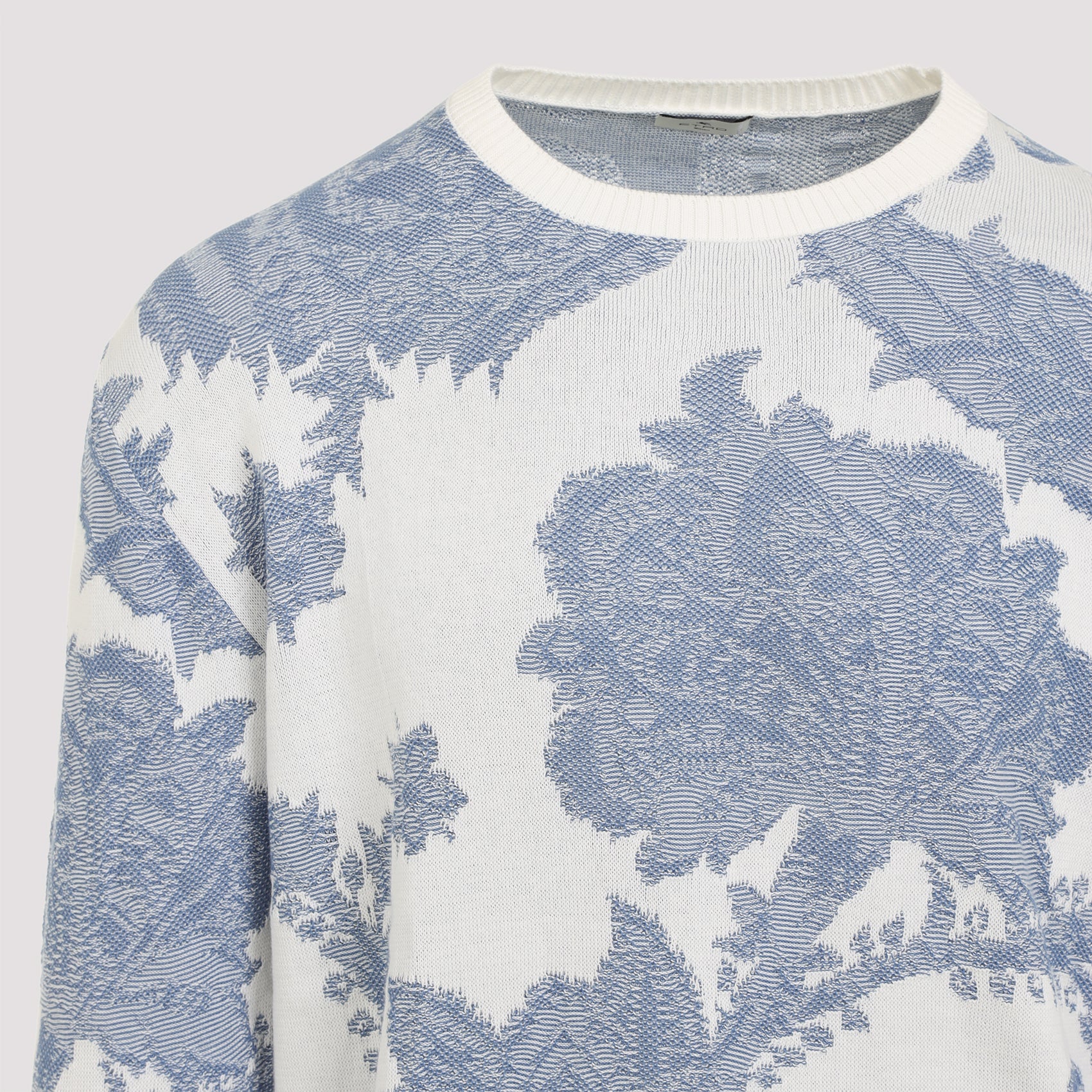 ETRO Floral Embroidered Cotton Sweater for Men