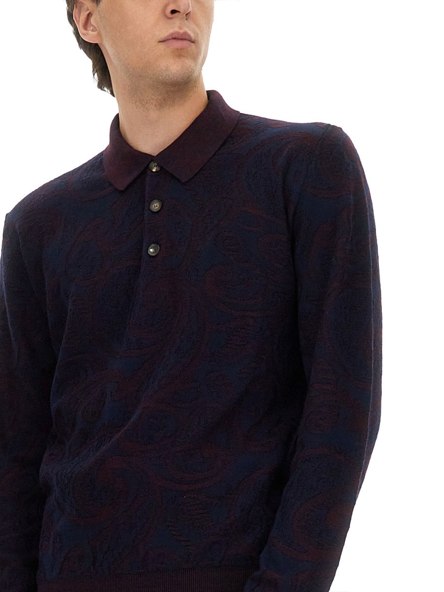 ETRO Longsleeved Polo Shirt - Size L