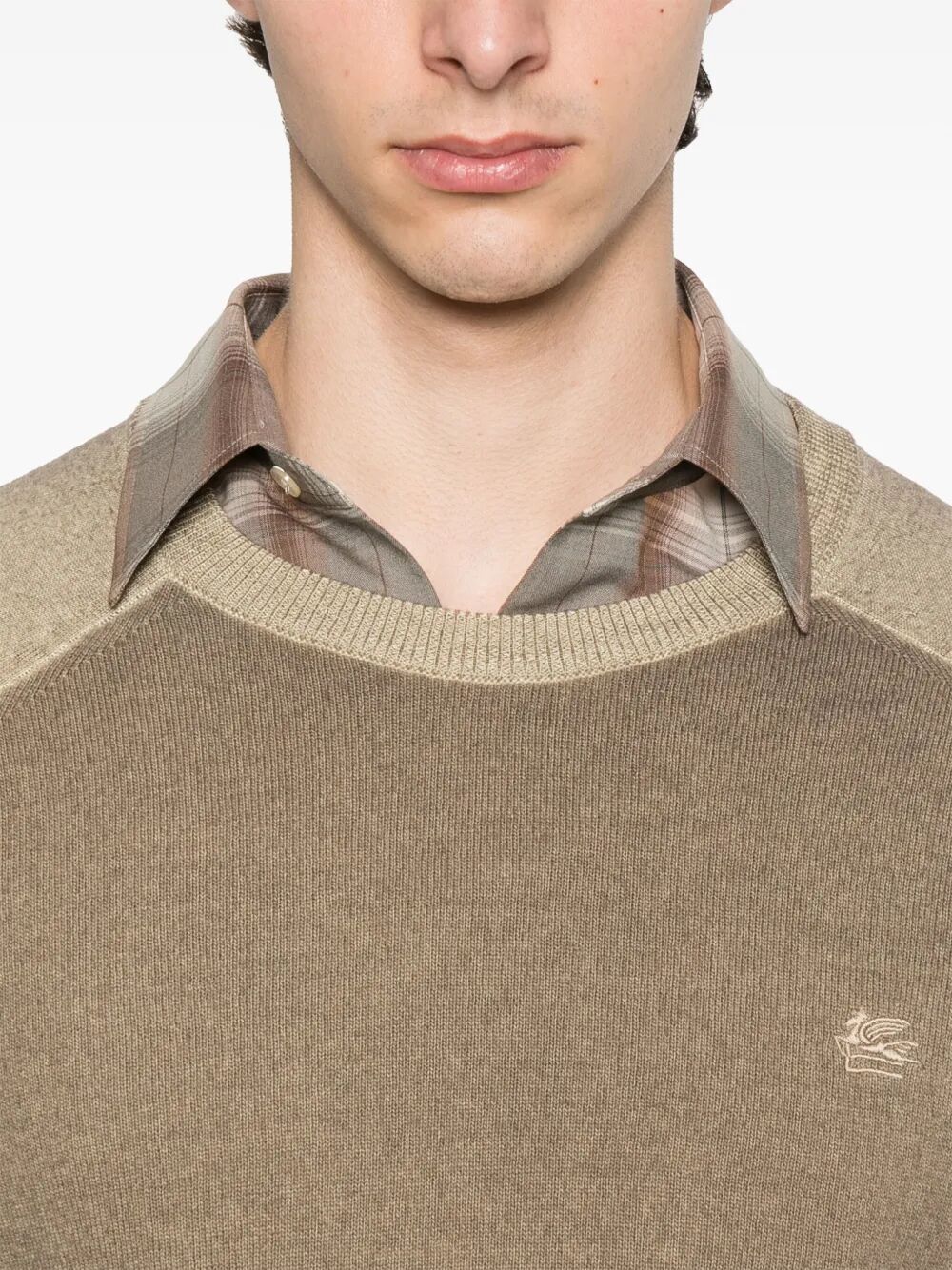 ETRO Midweight Knit Wool Pullover for Men