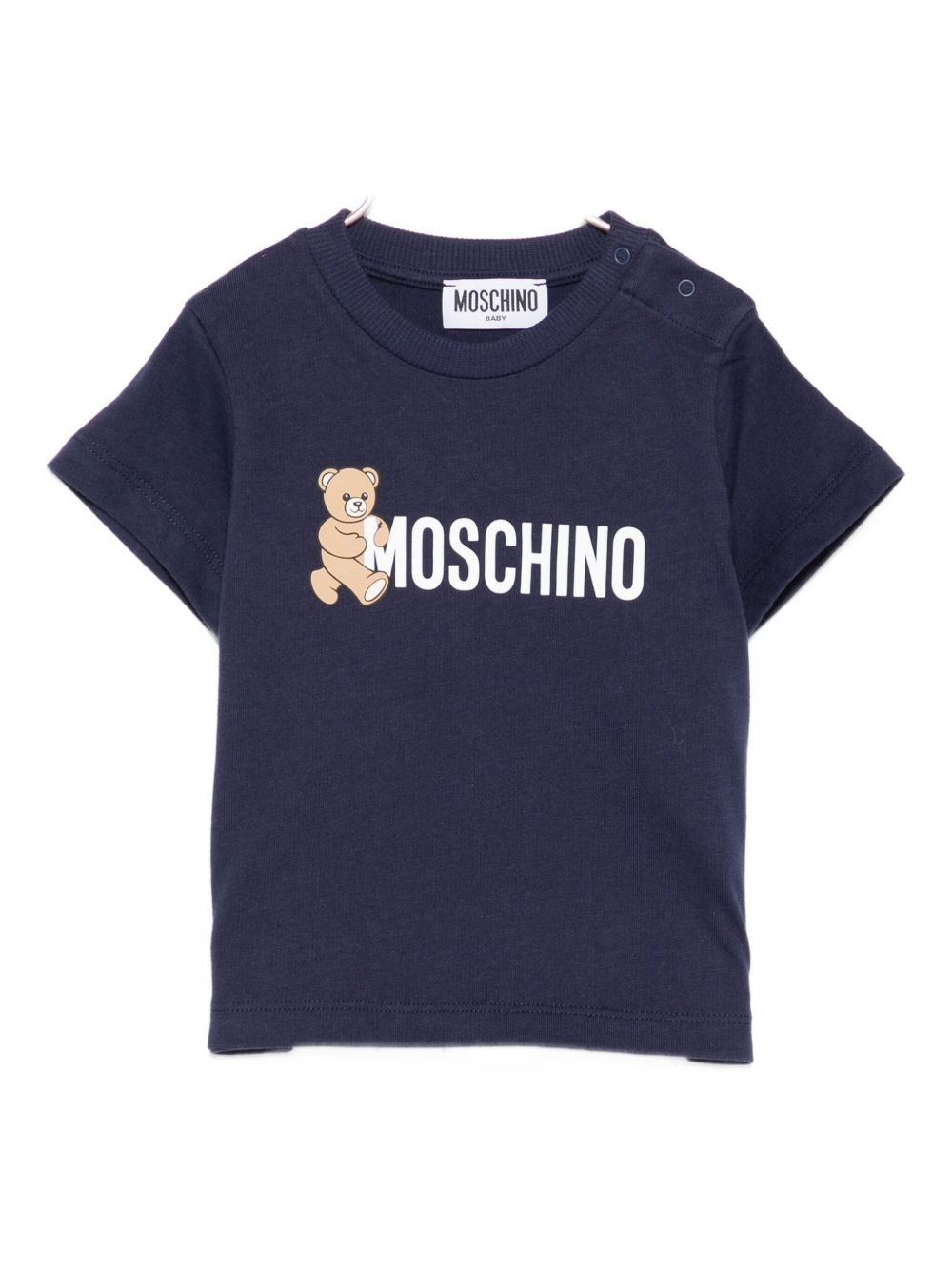 MOSCHINO KIDS Mini Teddy Bear Logo Crew Neck T-Shirt