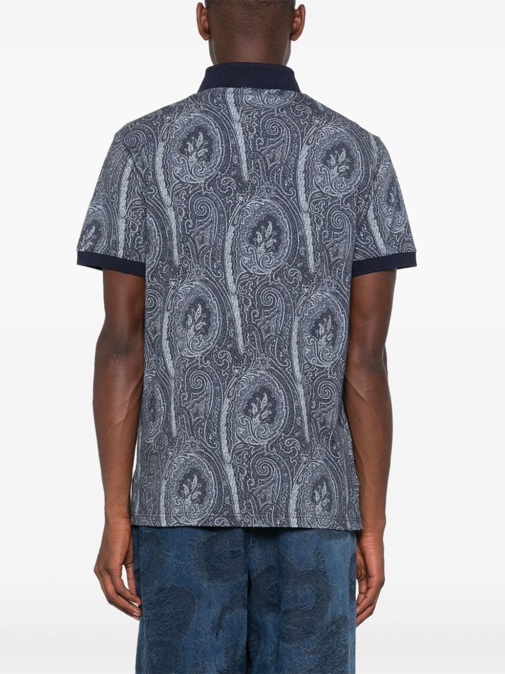 ETRO Men's Mini Print Polo Shirt