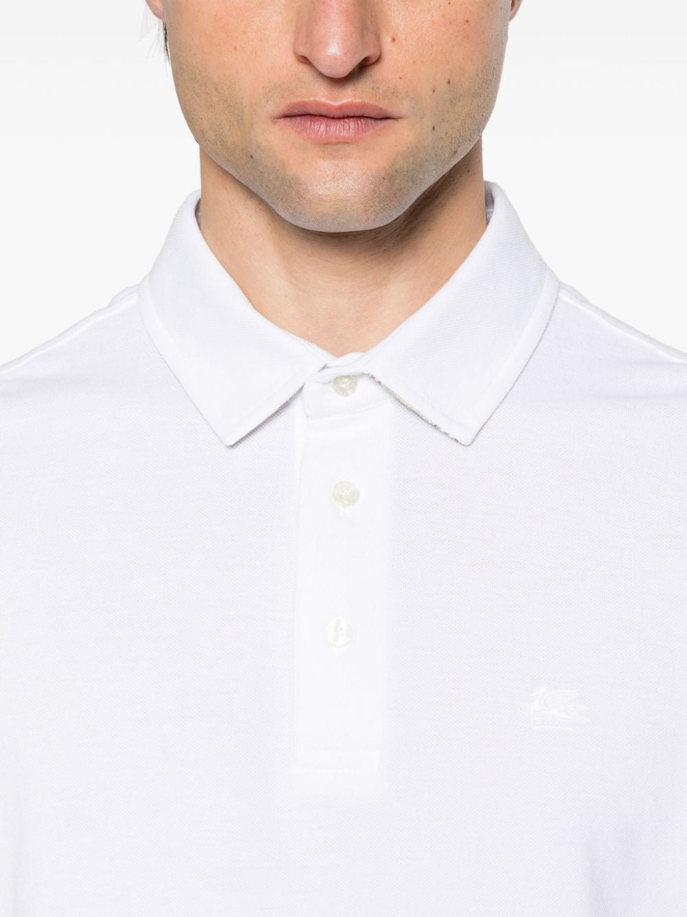 ETRO Embroidered Pegasus Mini Polo Shirt for Men