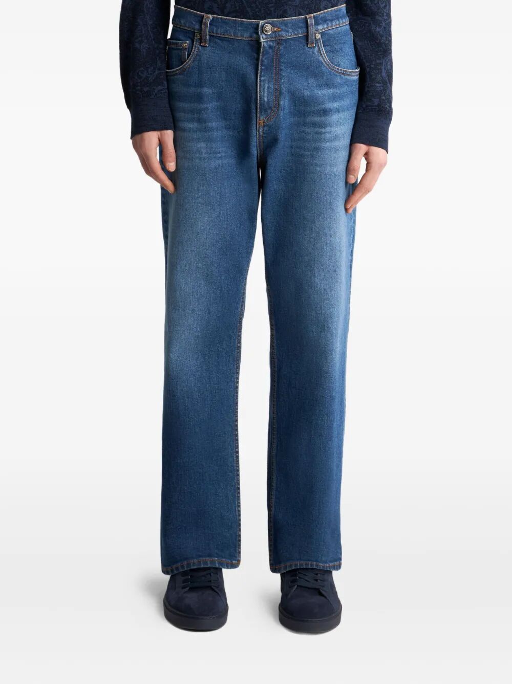 ETRO Straight-Leg Jeans with Pegasus Design