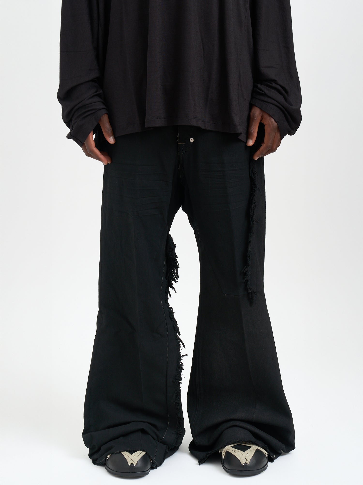 RICK OWENS Joris Trousers Floor-Length Denim Pants