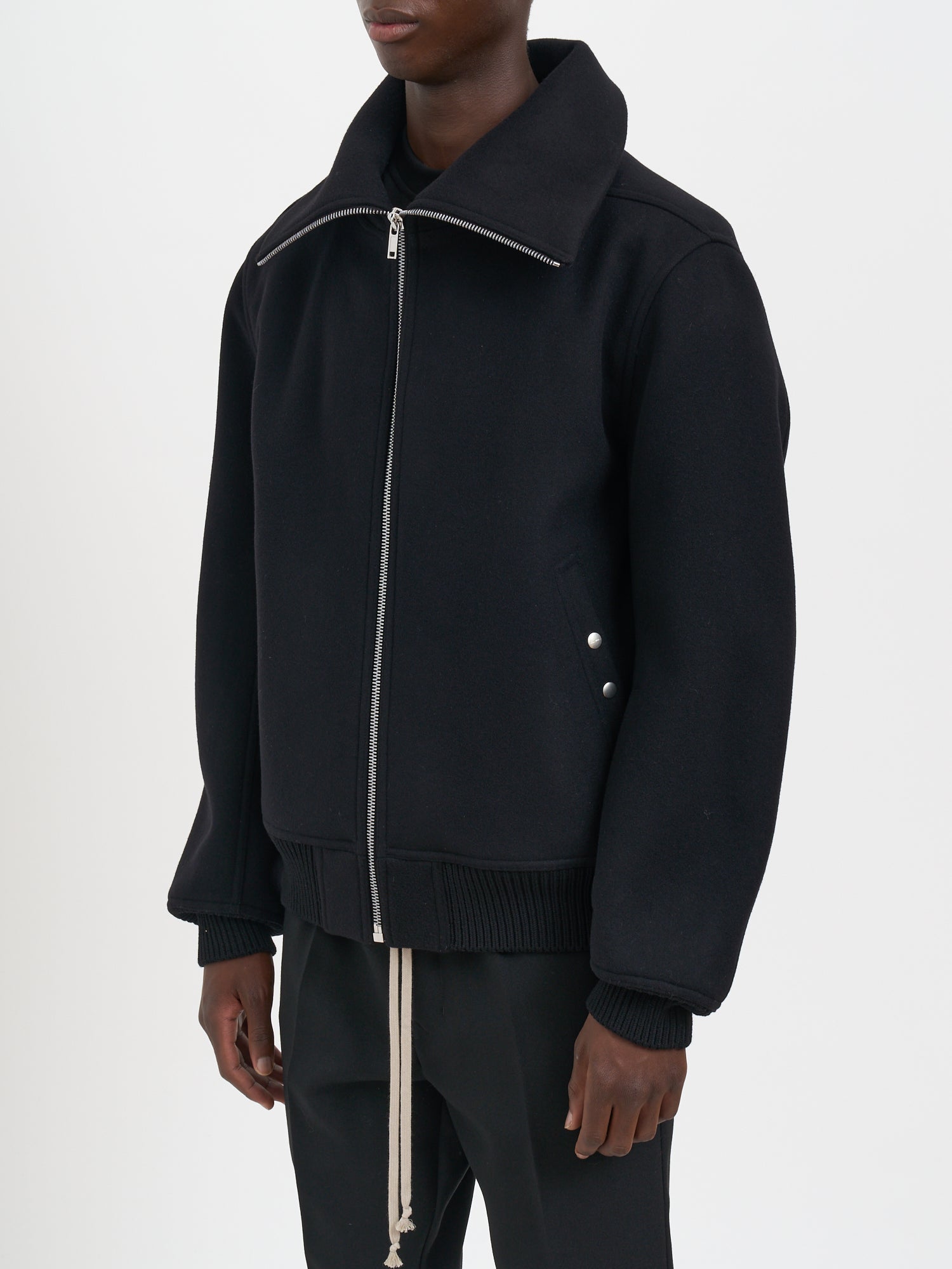 RICK OWENS Padded Bomber Jacket with High Neck - Size 48