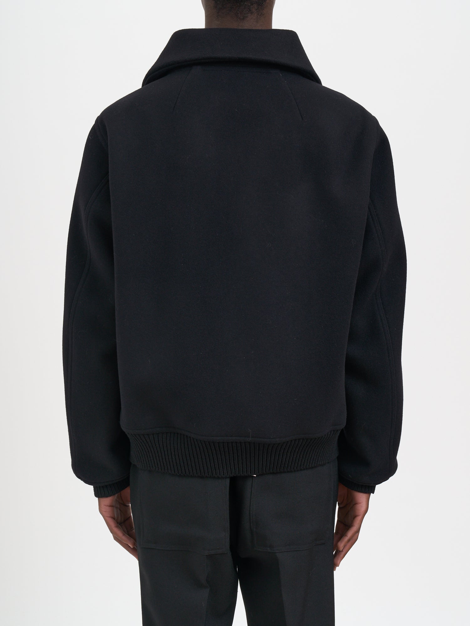 RICK OWENS Padded Bomber Jacket with High Neck - Size 48
