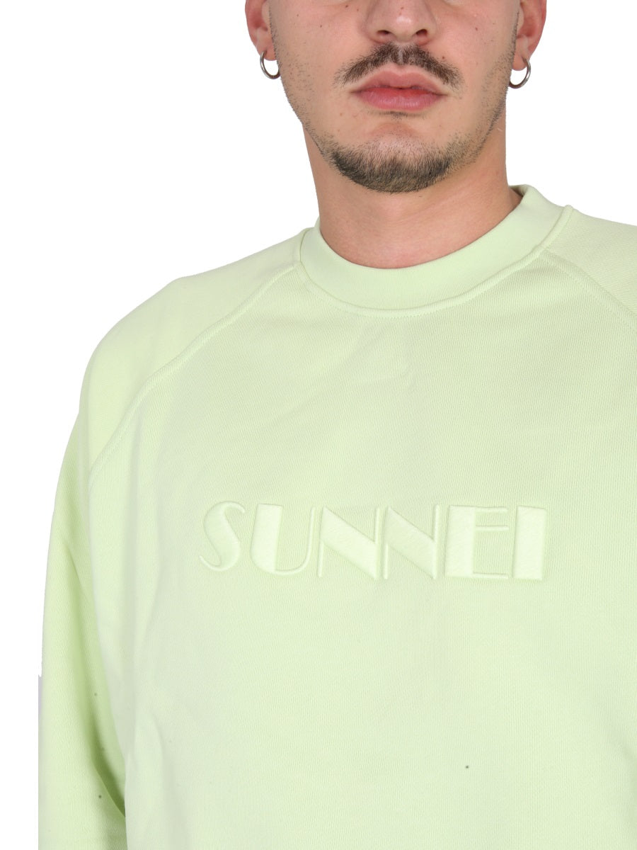 SUNNEI Crewneck Sweatshirt with Front Logo Print