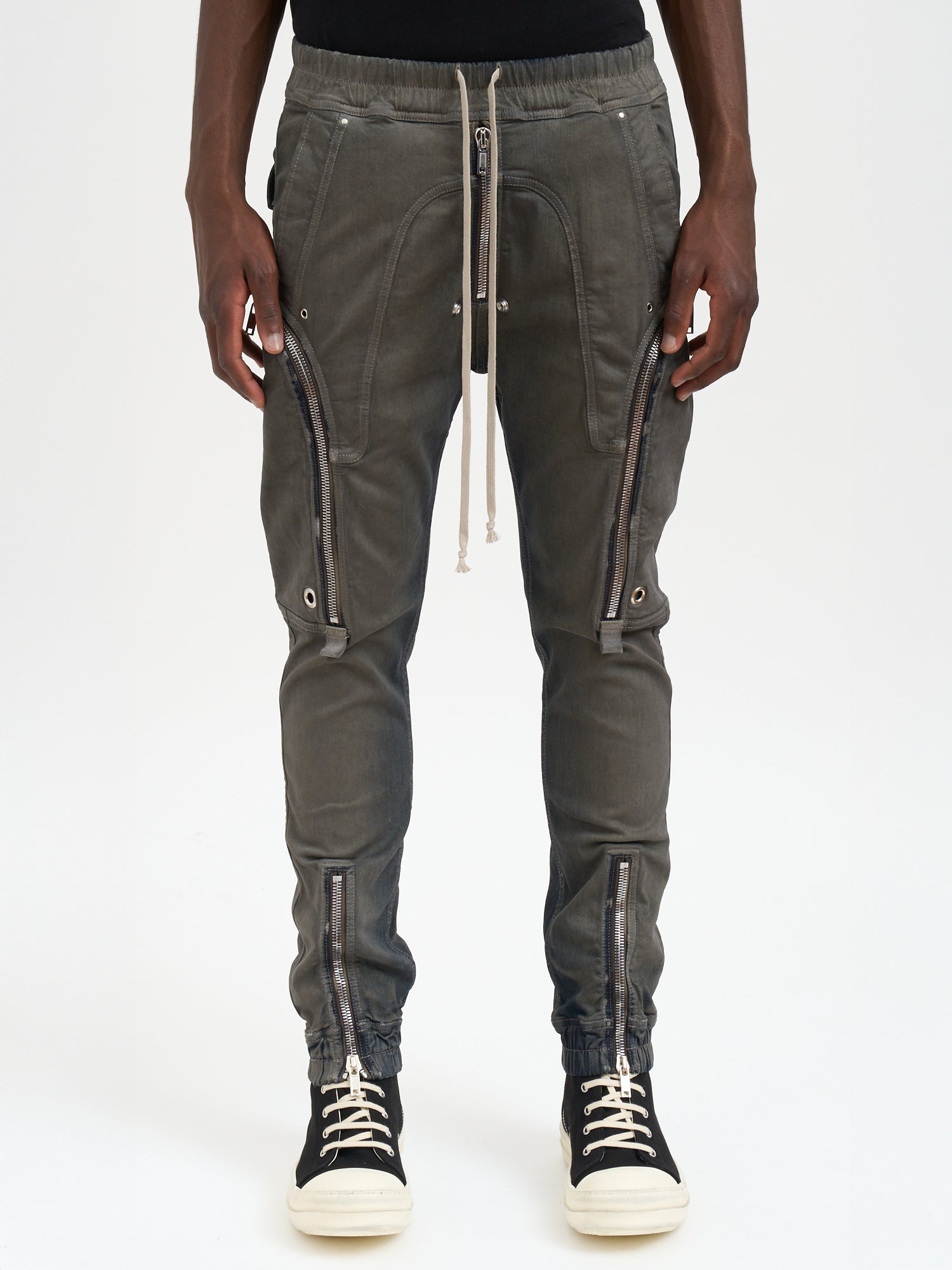 RICK OWENS Bauhaus Cargo Dark Dust Denim Pants - Size 48