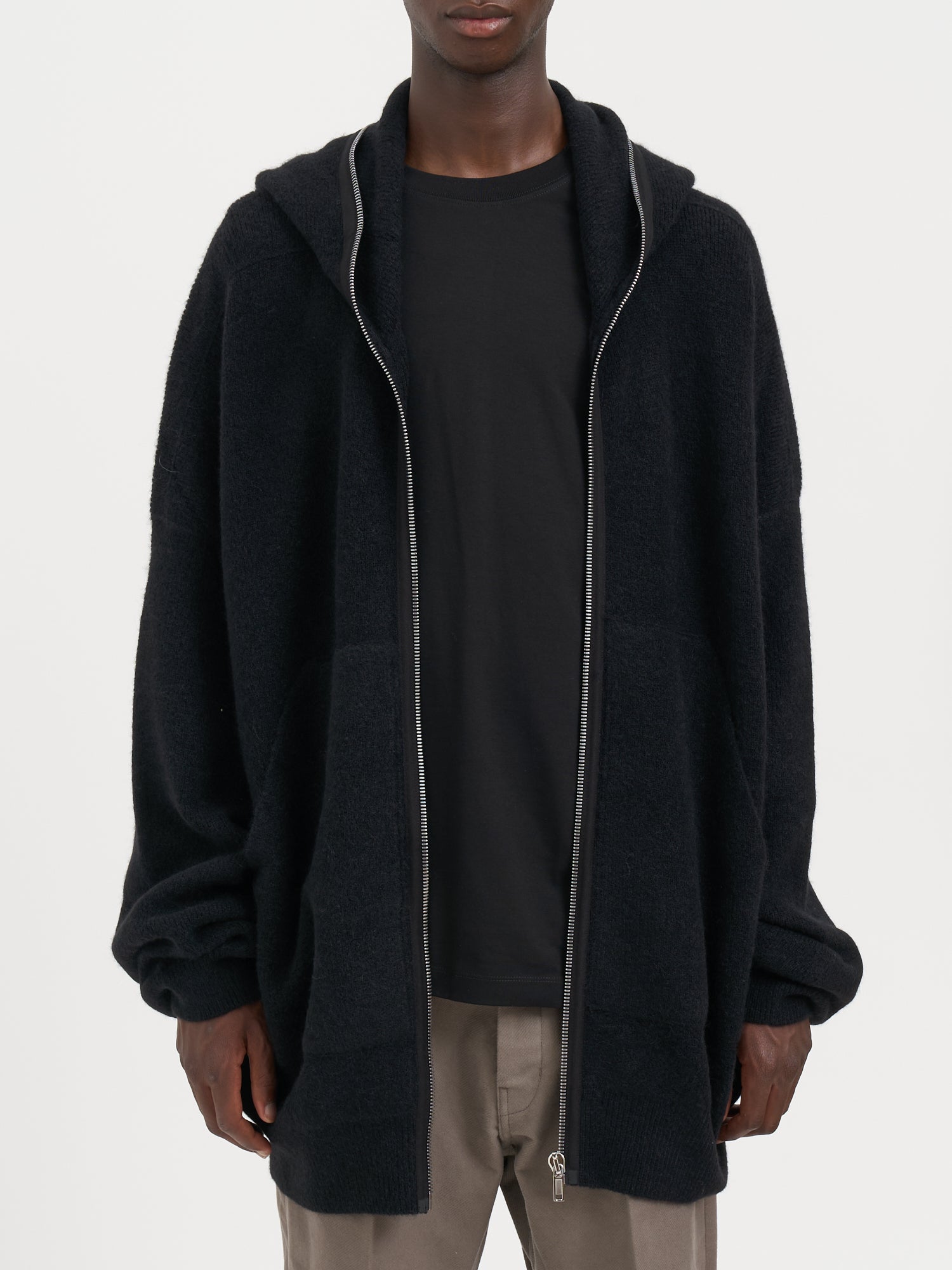 RICK OWENS Oversized Gimp Hoodie Zip Jacket - Medium