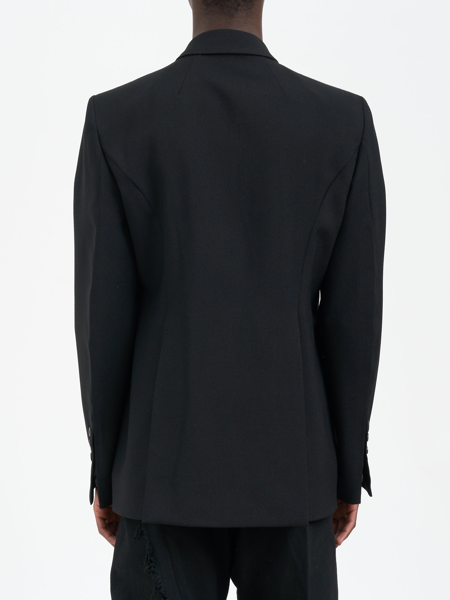 RICK OWENS Men's Soft Blazer with Narrow Peak Lapels