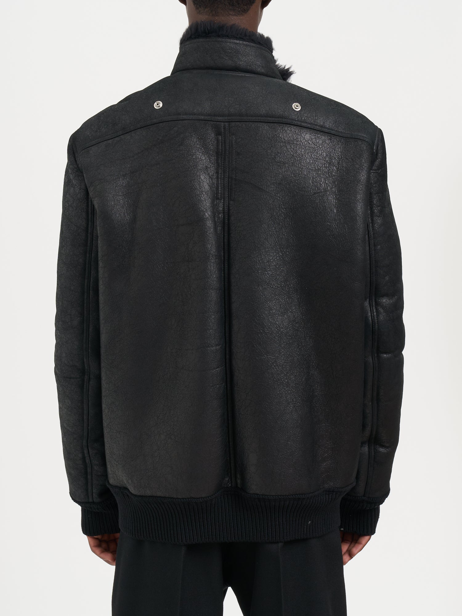 RICK OWENS Sheepskin Bomber Jacket - Hollywood Flight