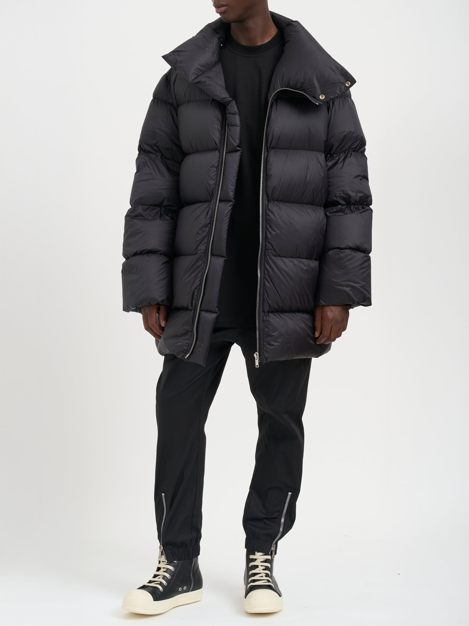 RICK OWENS High Neck Turtle Jacket - FW25