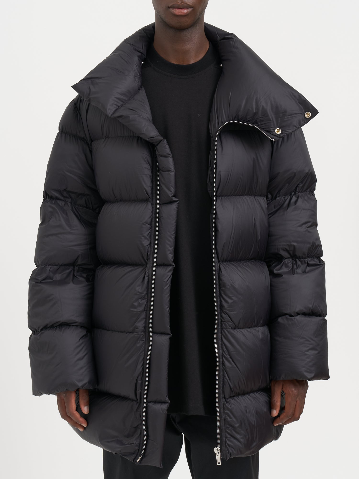 RICK OWENS High Neck Turtle Jacket - FW25