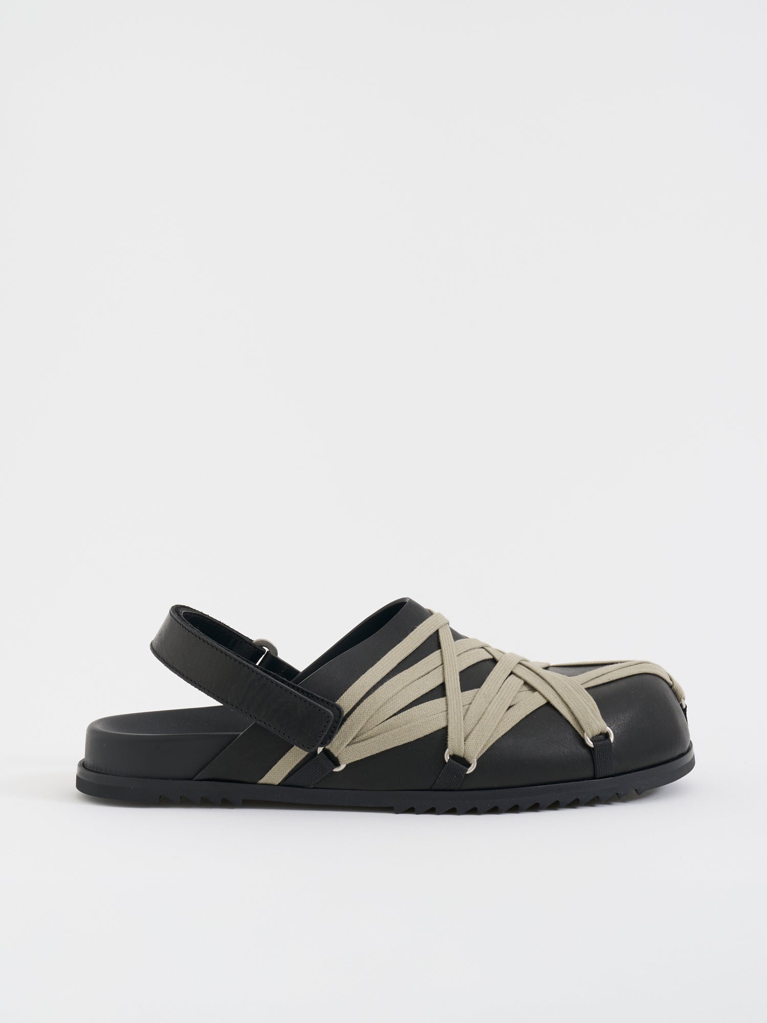 RICK OWENS Flat Granola Leather Sandals for Men