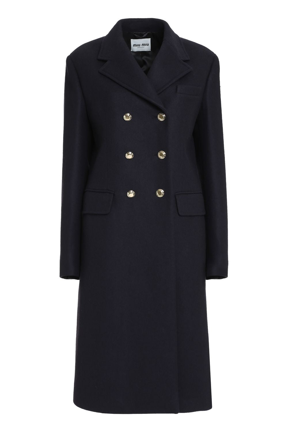 MIU MIU Double-Breasted Virgin Wool Jacket for Women