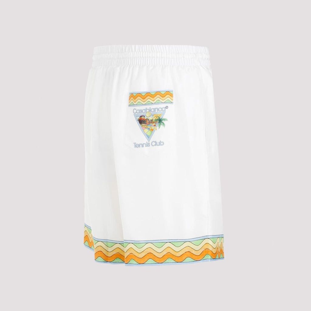 CASABLANCA Mini Drawstring Silk Shorts