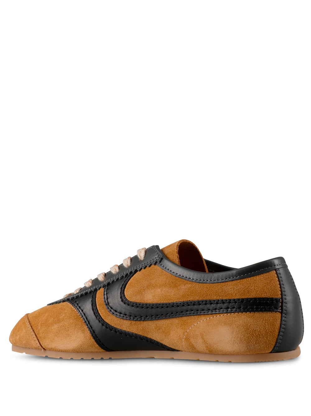 DRIES VAN NOTEN Double Lacing Suede Sneakers with Leather Inserts for Men