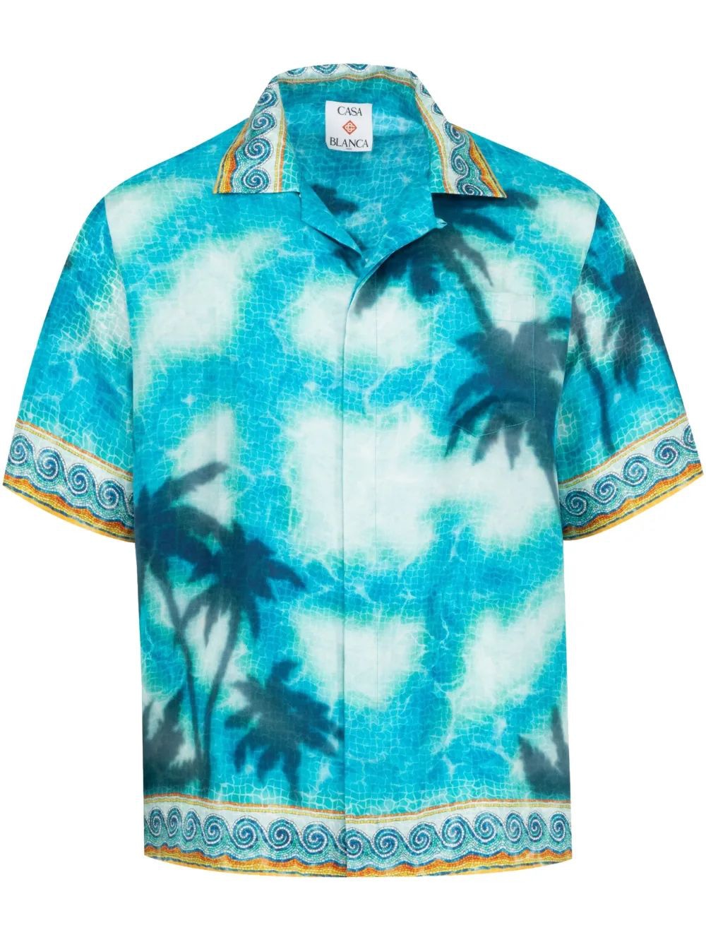 CASABLANCA Short Sleeve Cuban Collar Mini Shirt