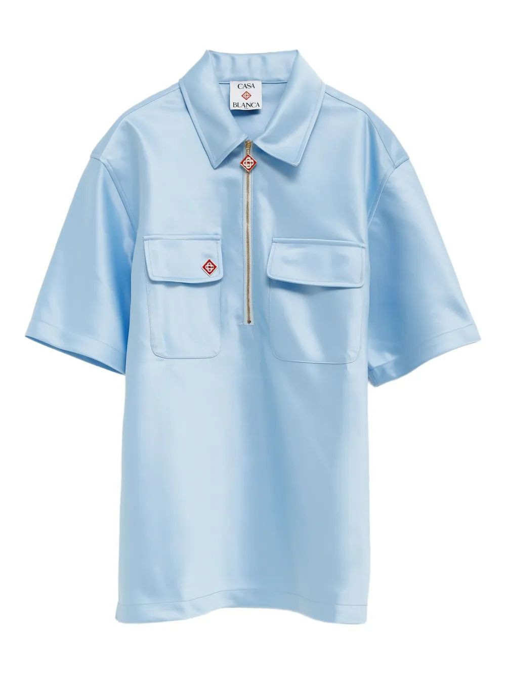 CASABLANCA Men's Quarter Zip Mini Shirt