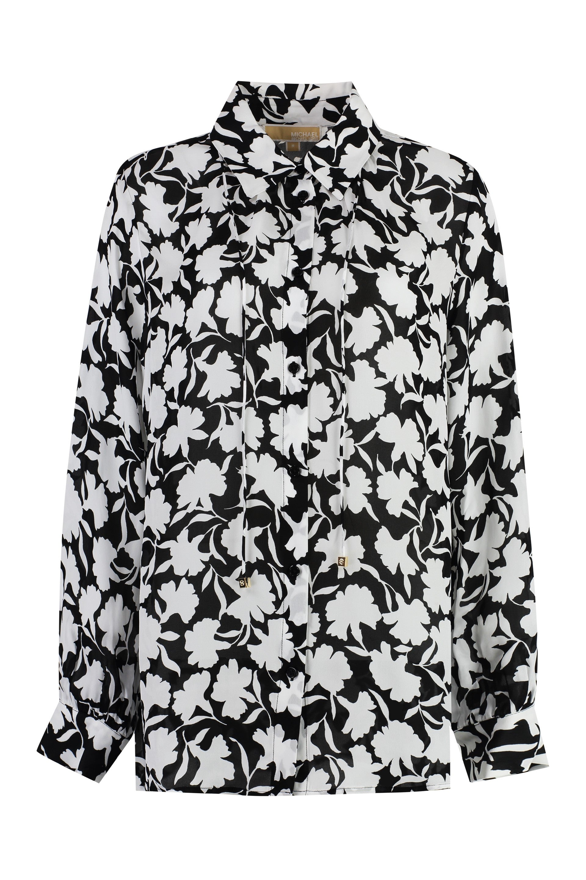 MICHAEL MICHAEL KORS Printed Viscose Shirt with Rounded Hem