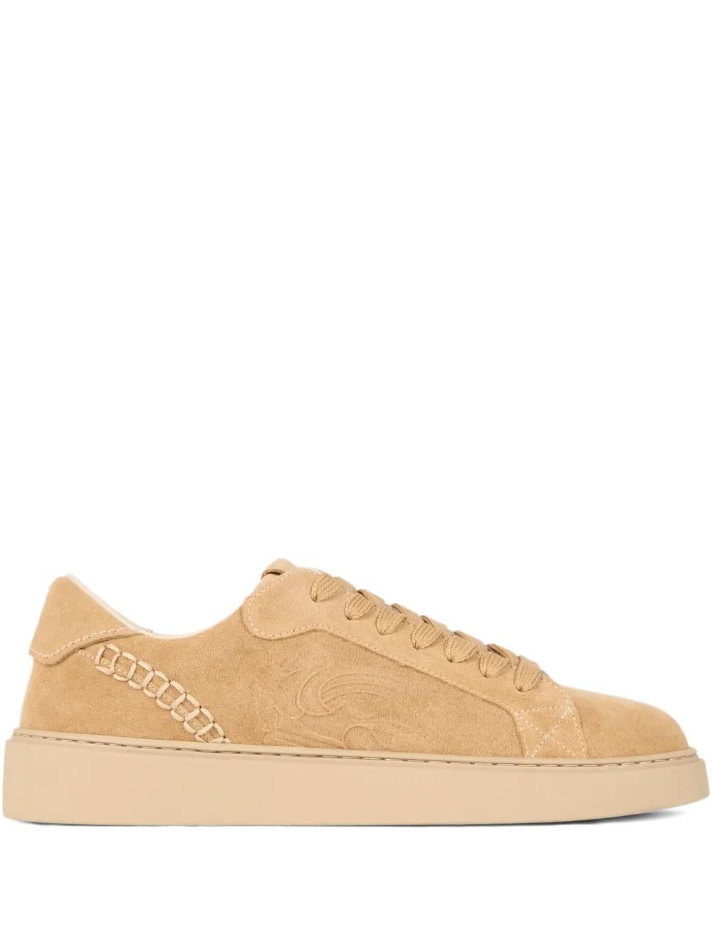 ETRO Embroidered Suede Lowtop Sneakers for Men