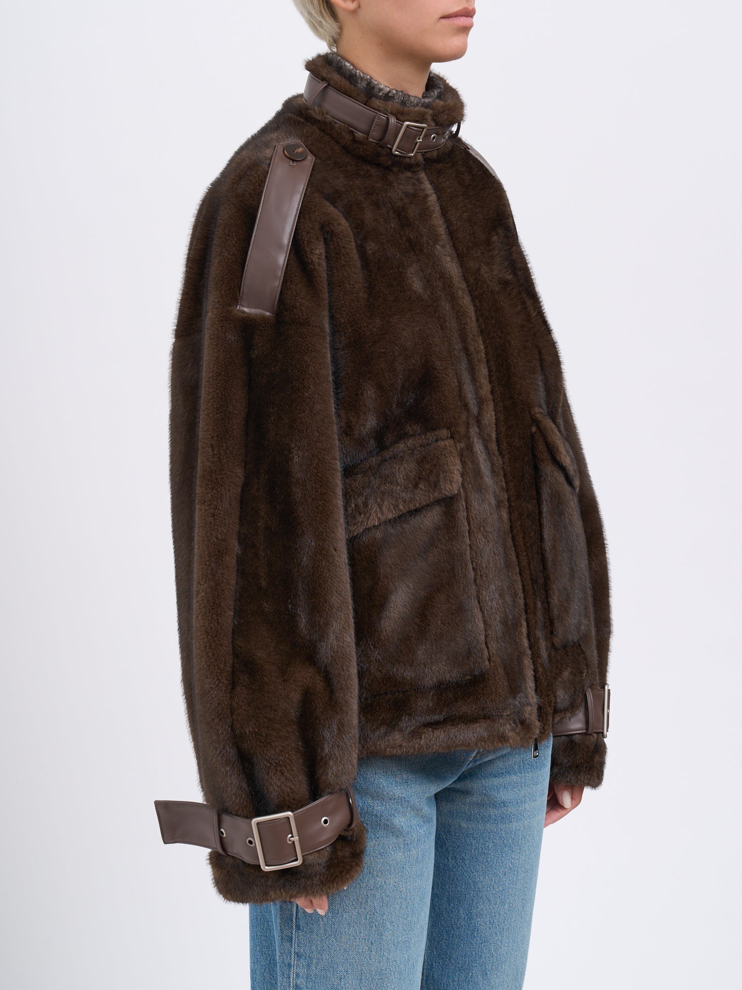 SWORD Faux Fur Jacket for Women - Fall/Winter 2025