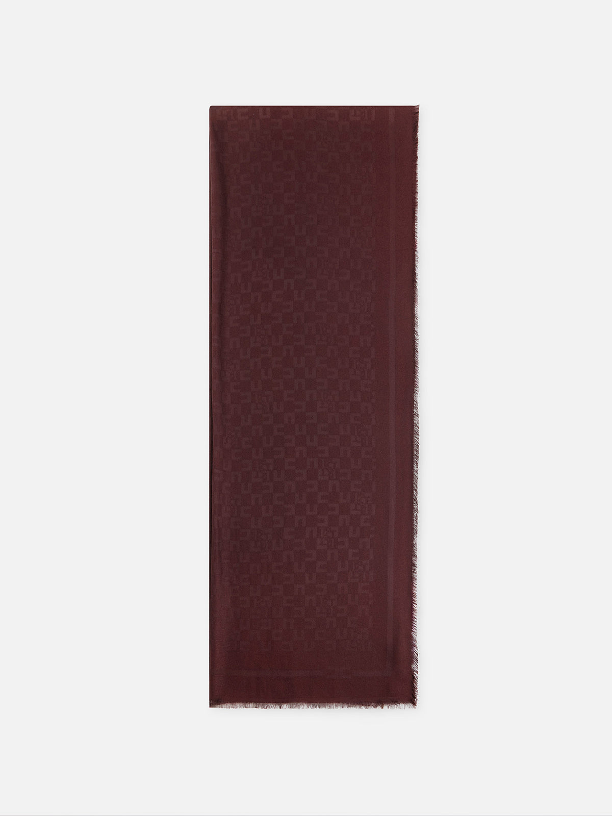 ELISABETTA FRANCHI Logo Pattern Scarf 70 x 190 cm