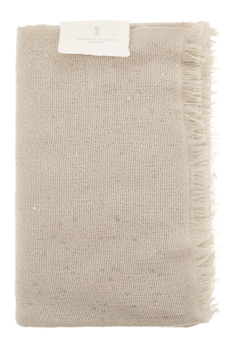 BRUNELLO CUCINELLI Luminous Cashmere and Silk Scarf 80 x 200 cm