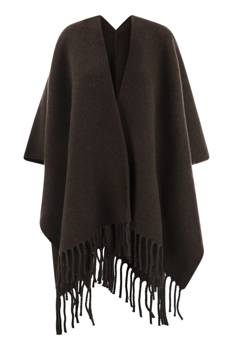 BRUNELLO CUCINELLI Reversible Double Knit Poncho - Women's Outerwear