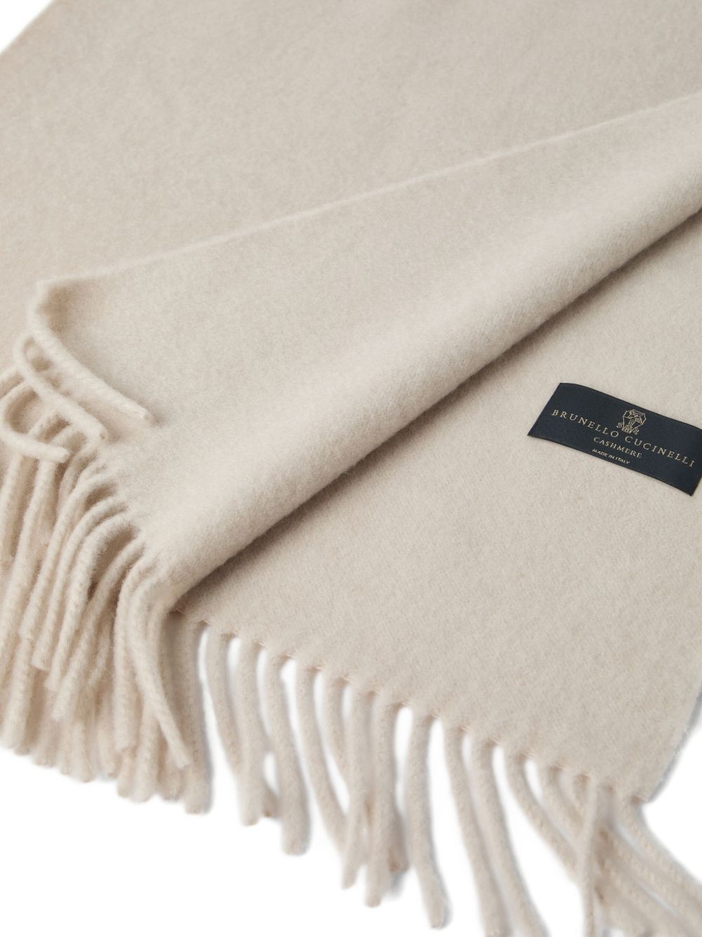 BRUNELLO CUCINELLI Cashmere Wrap Scarf with Fringed Edges