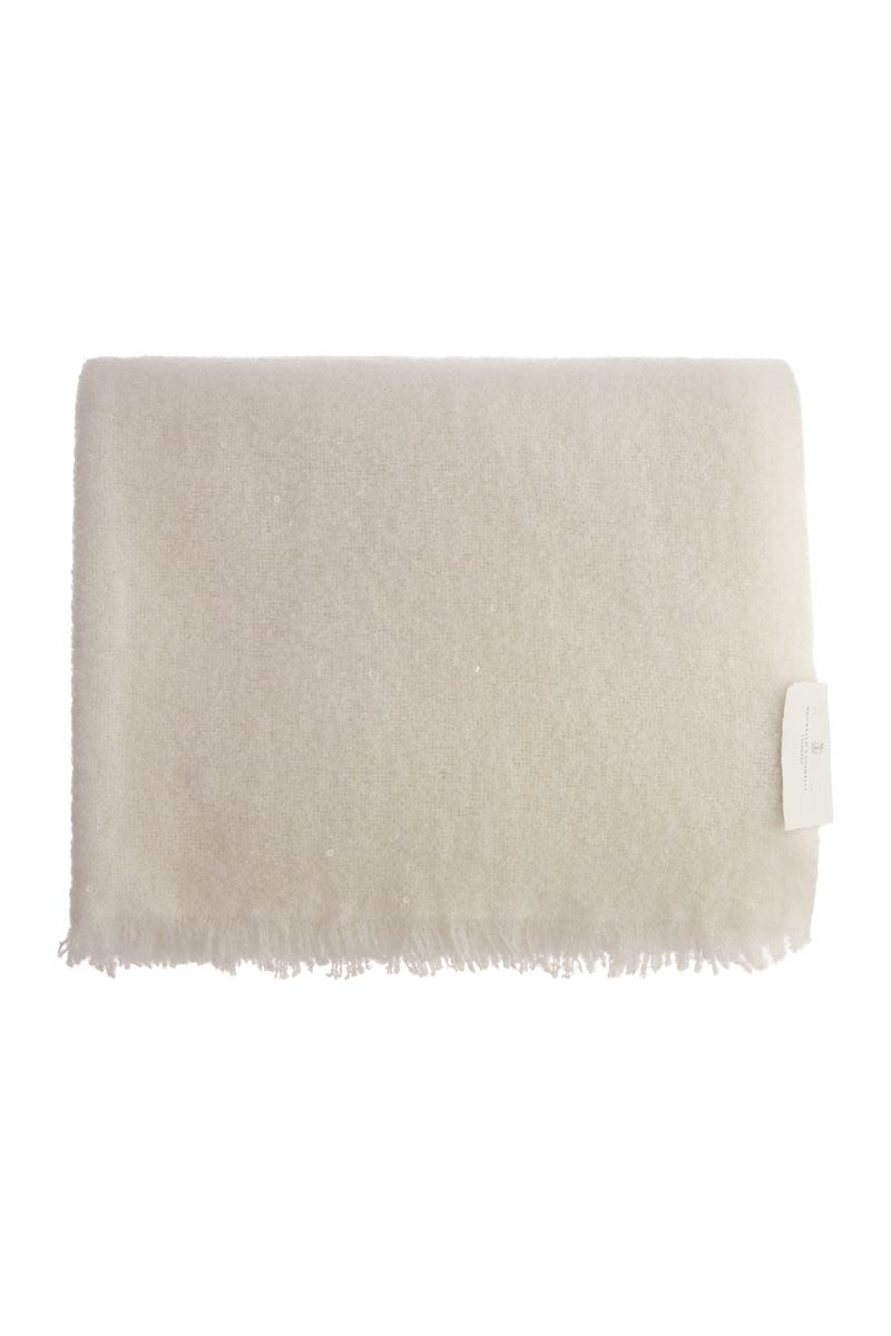 BRUNELLO CUCINELLI Soft Dazzling Cashmere and Silk Scarf 70 x 200 cm