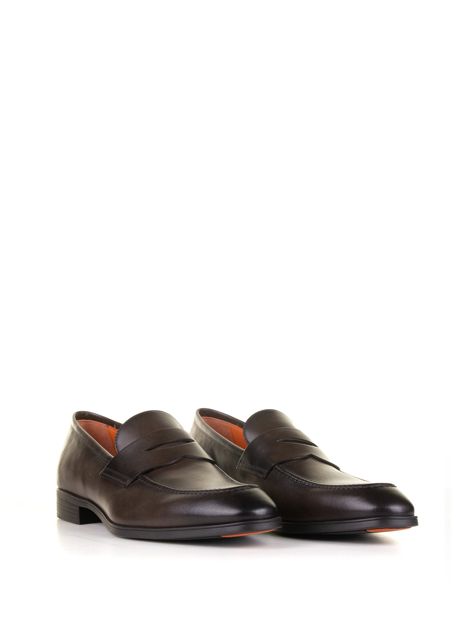 SANTONI Elegant Leather Moccasin for Men