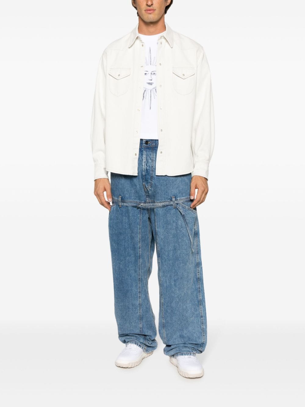 BALLY Women's Classic Cotton Shirt with Contrast Stitching